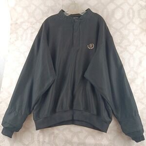 Zero Restriction Golf Outerwear Pullover Microsuede Black Mens M Jacket